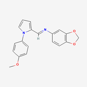 N-{(E)-[1-(4-methoxyphenyl)-1H-pyrrol-2-yl]methylidene}-1,3-benzodioxol-5-amine