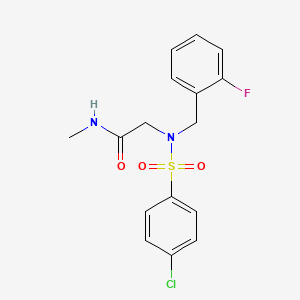 N~2~-[(4-chlorophenyl)sulfonyl]-N~2~-(2-fluorobenzyl)-N-methylglycinamide