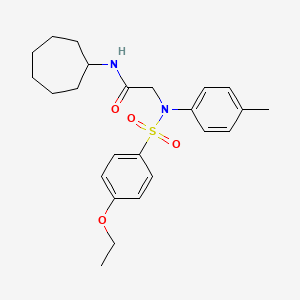 N-cycloheptyl-N~2~-[(4-ethoxyphenyl)sulfonyl]-N~2~-(4-methylphenyl)glycinamide