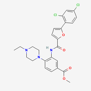 Methyl 3-({[5-(2,4-dichlorophenyl)furan-2-yl]carbonyl}amino)-4-(4-ethylpiperazin-1-yl)benzoate