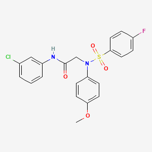 N-(3-chlorophenyl)-N~2~-[(4-fluorophenyl)sulfonyl]-N~2~-(4-methoxyphenyl)glycinamide