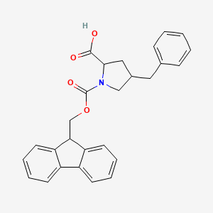 4-benzyl-1-[(9H-fluoren-9-ylmethoxy)carbonyl]pyrrolidine-2-carboxylic acid