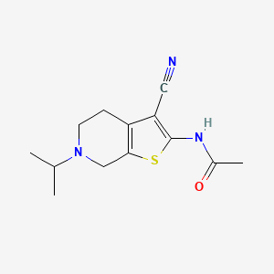 N-[3-cyano-6-(propan-2-yl)-4,5,6,7-tetrahydrothieno[2,3-c]pyridin-2-yl]acetamide