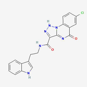 7-chloro-5-hydroxy-N-[2-(1H-indol-3-yl)ethyl][1,2,3]triazolo[1,5-a]quinazoline-3-carboxamide