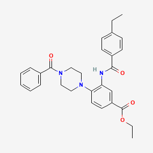 Ethyl 3-{[(4-ethylphenyl)carbonyl]amino}-4-[4-(phenylcarbonyl)piperazin-1-yl]benzoate