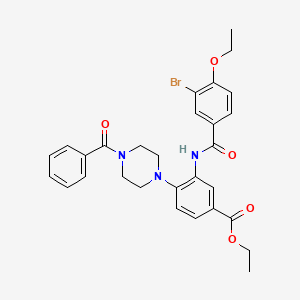 Ethyl 3-{[(3-bromo-4-ethoxyphenyl)carbonyl]amino}-4-[4-(phenylcarbonyl)piperazin-1-yl]benzoate