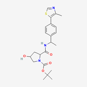 Tert-butyl 4-hydroxy-2-({1-[4-(4-methyl-1,3-thiazol-5-yl)phenyl]ethyl}carbamoyl)pyrrolidine-1-carboxylate