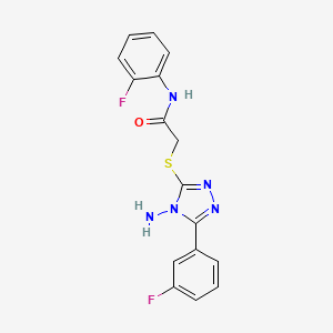 2-{[4-amino-5-(3-fluorophenyl)-1,2,4-triazol-3-yl]sulfanyl}-N-(2-fluorophenyl)acetamide