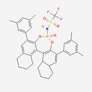 N-[10,16-bis(3,5-dimethylphenyl)-13-oxo-12,14-dioxa-13λ5-phosphapentacyclo[13.8.0.02,11.03,8.018,23]tricosa-1(15),2,8,10,16-pentaen-13-yl]-1,1,1-trifluoromethanesulfonamide