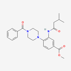 Methyl 3-[(3-methylbutanoyl)amino]-4-[4-(phenylcarbonyl)piperazin-1-yl]benzoate