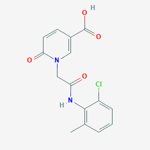 1-{2-[(2-Chloro-6-methylphenyl)amino]-2-oxoethyl}-6-oxo-1,6-dihydropyridine-3-carboxylic acid