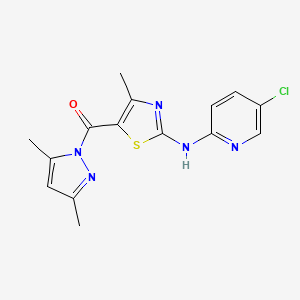 {2-[(5-chloropyridin-2-yl)amino]-4-methyl-1,3-thiazol-5-yl}(3,5-dimethyl-1H-pyrazol-1-yl)methanone