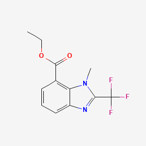 molecular formula C12H11F3N2O2 B15155561 Ethyl 1-methyl-2-(trifluoromethyl)-1H-benzo[d]imidazole-7-carboxylate 