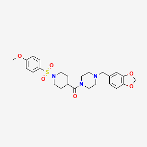 [4-(1,3-Benzodioxol-5-ylmethyl)piperazin-1-yl]{1-[(4-methoxyphenyl)sulfonyl]piperidin-4-yl}methanone