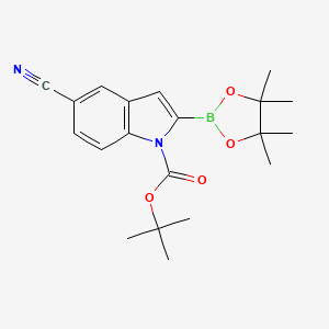 tert-Butyl 5-cyano-2-(4,4,5,5-tetramethyl-1,3,2-dioxaborolan-2-yl)-1H-indole-1-carboxylate