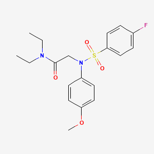 N,N-diethyl-N~2~-[(4-fluorophenyl)sulfonyl]-N~2~-(4-methoxyphenyl)glycinamide