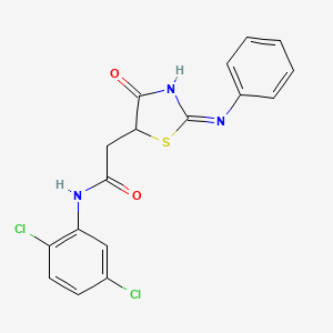 N-(2,5-dichlorophenyl)-2-[(2E)-4-oxo-2-(phenylimino)-1,3-thiazolidin-5-yl]acetamide