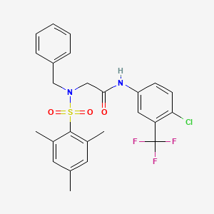 N~2~-benzyl-N-[4-chloro-3-(trifluoromethyl)phenyl]-N~2~-[(2,4,6-trimethylphenyl)sulfonyl]glycinamide