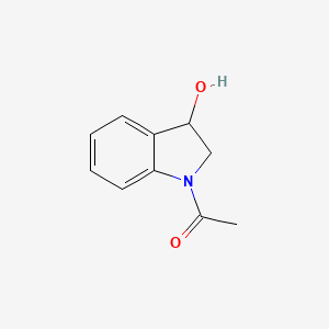 molecular formula C10H11NO2 B1515560 Ethanone, 1-(2,3-dihydro-3-hydroxy-1H-indol-1-yl)- 