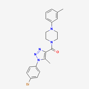 [1-(4-bromophenyl)-5-methyl-1H-1,2,3-triazol-4-yl][4-(3-methylphenyl)piperazin-1-yl]methanone