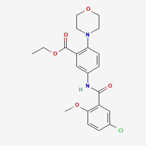 Ethyl 5-{[(5-chloro-2-methoxyphenyl)carbonyl]amino}-2-(morpholin-4-yl)benzoate