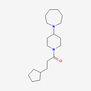 1-[4-(Azepan-1-yl)piperidin-1-yl]-3-cyclopentylpropan-1-one