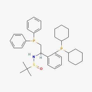 N-{1-[2-(dicyclohexylphosphanyl)phenyl]-2-(diphenylphosphanyl)ethyl}-2-methylpropane-2-sulfinamide