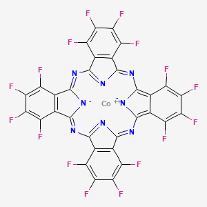 Cobalt(2+);5,6,7,8,14,15,16,17,23,24,25,26,32,33,34,35-hexadecafluoro-2,11,20,29,37,39-hexaza-38,40-diazanidanonacyclo[28.6.1.13,10.112,19.121,28.04,9.013,18.022,27.031,36]tetraconta-1,3,5,7,9,11,13(18),14,16,19(39),20,22(27),23,25,28,30(37),31(36),32,34-