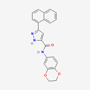 N-(2,3-dihydro-1,4-benzodioxin-6-yl)-5-(naphthalen-1-yl)-1H-pyrazole-3-carboxamide