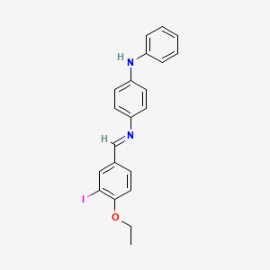 N-[(E)-(4-ethoxy-3-iodophenyl)methylidene]-N'-phenylbenzene-1,4-diamine