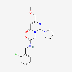 molecular formula C19H23ClN4O3 B15155789 N-(2-chlorobenzyl)-2-[4-(methoxymethyl)-6-oxo-2-(pyrrolidin-1-yl)pyrimidin-1(6H)-yl]acetamide 