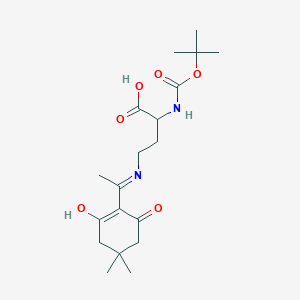 molecular formula C19H30N2O6 B15155799 2-[(Tert-butoxycarbonyl)amino]-4-{[1-(4,4-dimethyl-2,6-dioxocyclohexylidene)ethyl]amino}butanoic acid 