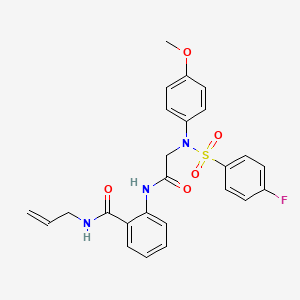 2-({N-[(4-fluorophenyl)sulfonyl]-N-(4-methoxyphenyl)glycyl}amino)-N-(prop-2-en-1-yl)benzamide