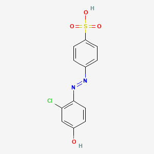 molecular formula C12H9ClN2O4S B15155847 4-((2-Chloro-4-hydroxyphenyl)diazenyl)benzenesulfonic acid 