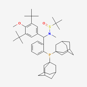 N-({2-[bis(adamantan-1-yl)phosphanyl]phenyl}(3,5-di-tert-butyl-4-methoxyphenyl)methyl)-N,2-dimethylpropane-2-sulfinamide