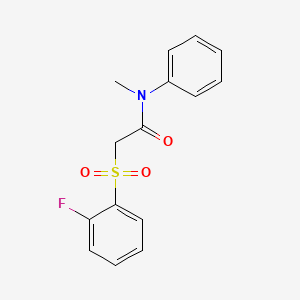 2-[(2-fluorophenyl)sulfonyl]-N-methyl-N-phenylacetamide