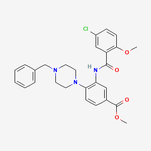 Methyl 4-(4-benzylpiperazin-1-yl)-3-{[(5-chloro-2-methoxyphenyl)carbonyl]amino}benzoate