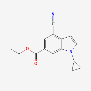 Ethyl 4-cyano-1-cyclopropyl-1H-indole-6-carboxylate