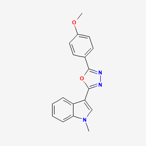 2-(4-Methoxyphenyl)-5-(1-methyl-1H-indol-3-yl)-1,3,4-oxadiazole