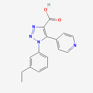 1-(3-ethylphenyl)-5-(pyridin-4-yl)-1H-1,2,3-triazole-4-carboxylic acid