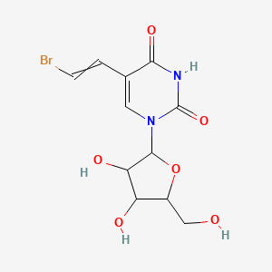 molecular formula C11H13BrN2O6 B15156649 5-(2-bromoethenyl)-1-pentofuranosylpyrimidine-2,4(1H,3H)-dione 