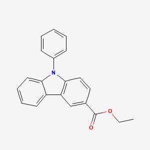 molecular formula C21H17NO2 B15156744 ethyl 9-phenyl-9H-carbazole-3-carboxylate 