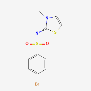 molecular formula C10H9BrN2O2S2 B15156806 4-bromo-N-(3-methyl-1,3-thiazol-2-ylidene)benzenesulfonamide 