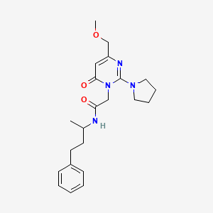 molecular formula C22H30N4O3 B15156808 2-[4-(methoxymethyl)-6-oxo-2-(pyrrolidin-1-yl)pyrimidin-1(6H)-yl]-N-(4-phenylbutan-2-yl)acetamide 