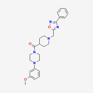 molecular formula C26H31N5O3 B15156819 [4-(3-Methoxyphenyl)piperazin-1-yl]{1-[(3-phenyl-1,2,4-oxadiazol-5-yl)methyl]piperidin-4-yl}methanone 