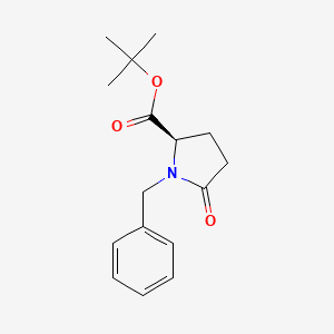 molecular formula C16H21NO3 B15156906 Tert-butyl (2R)-1-benzyl-5-oxopyrrolidine-2-carboxylate 