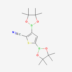 3,5-Bis(4,4,5,5-tetramethyl-1,3,2-dioxaborolan-2-yl)thiophene-2-carbonitrile