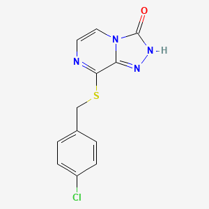 8-[(4-chlorobenzyl)sulfanyl][1,2,4]triazolo[4,3-a]pyrazin-3(2H)-one