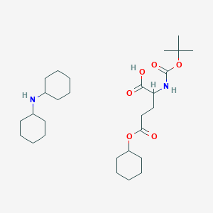 molecular formula C28H50N2O6 B15156929 2-[(Tert-butoxycarbonyl)amino]-5-(cyclohexyloxy)-5-oxopentanoic acid; dicha 