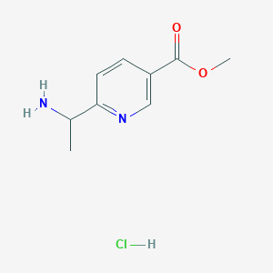 molecular formula C9H13ClN2O2 B15156983 Methyl 6-(1-aminoethyl)pyridine-3-carboxylate hydrochloride 